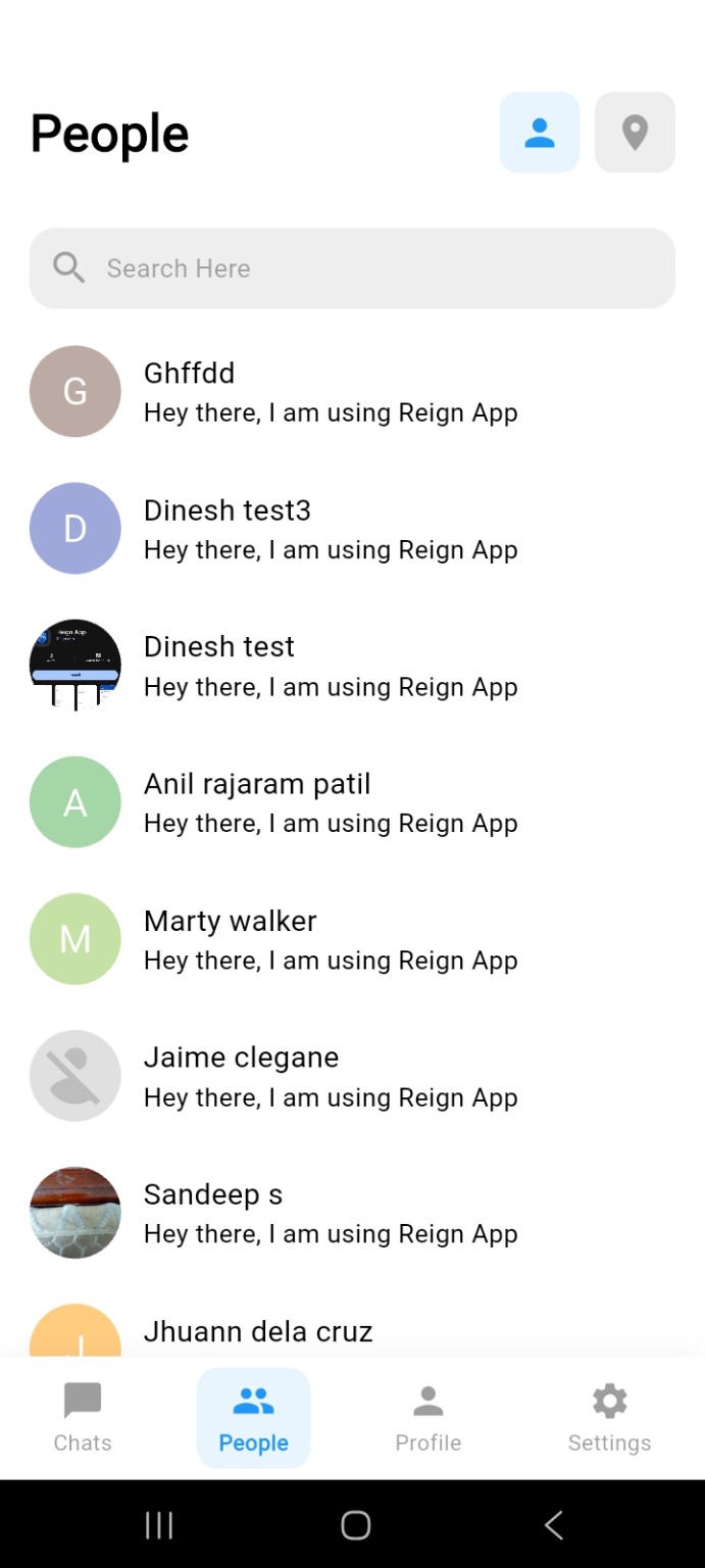 Reign People screen